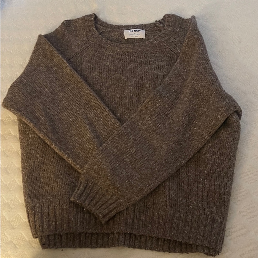 Old Navy Women's Heathered Brown Sweater